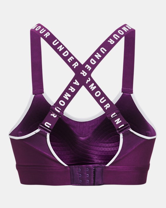 Women's UA Infinity High Sports Bra, Purple, pdpMainDesktop image number 11